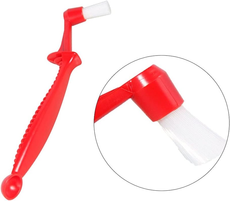 ANCLLO Espresso Machine Brush - Coffee Machine Cleaning Brush With Spoon - Group Head Brush - Coffee Machine Brush Cleaner - Red - Image 3