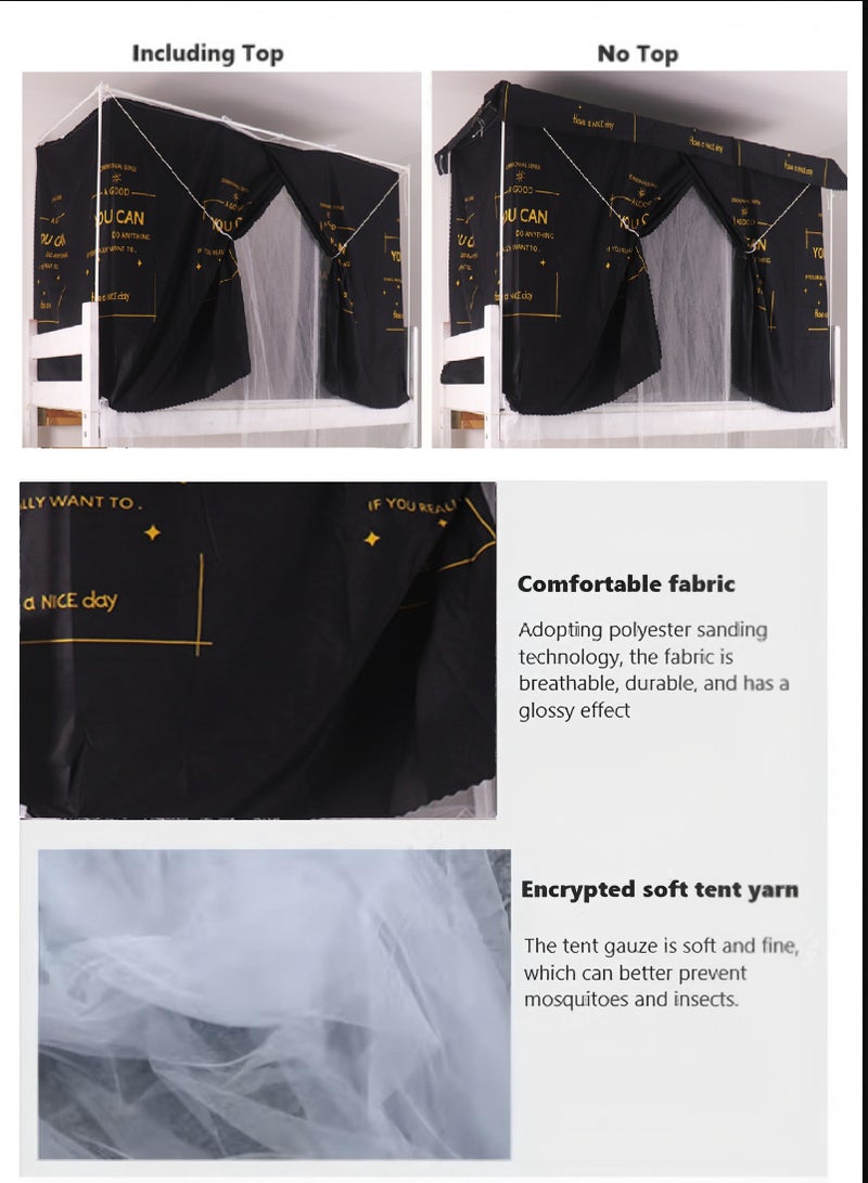 SISGL ستارة سرير مفرد من أبر ديك مع حامل وشبكة ناموسية - Image 4