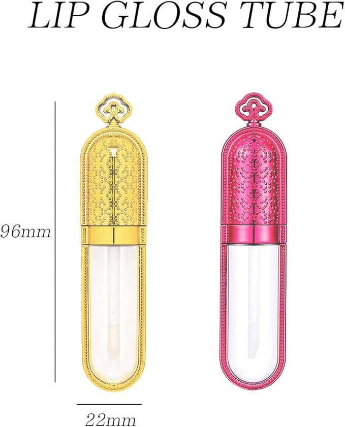 COSIDEA 24 PCS Refillable Empty 5ml GOLD Crown Lip Gloss Tubes with WandCute Lipgloss Containers DIY Lip Gloss Making Kit Container Bulk Wholesale - Image 2