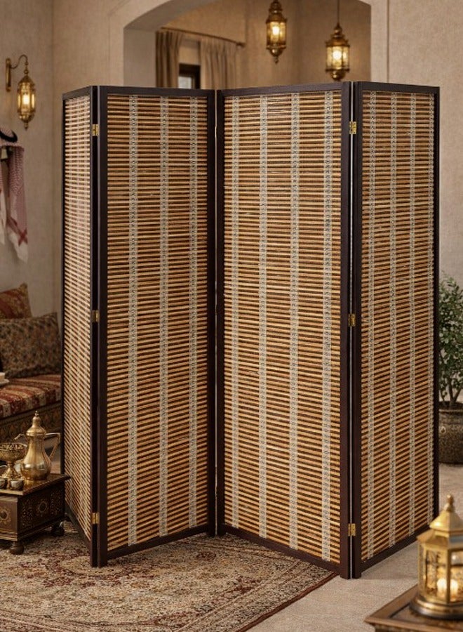 Living Room Divider 4 Panel Room Partition, Foldable Freestanding - Image 1