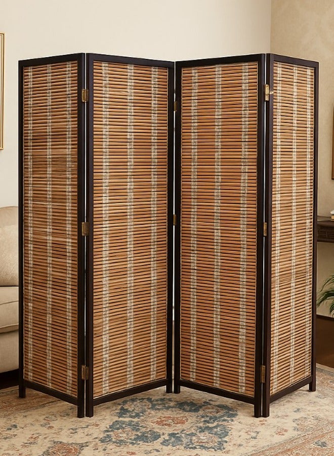 Living Room Divider 4 Panel Room Partition, Foldable Freestanding - Image 3