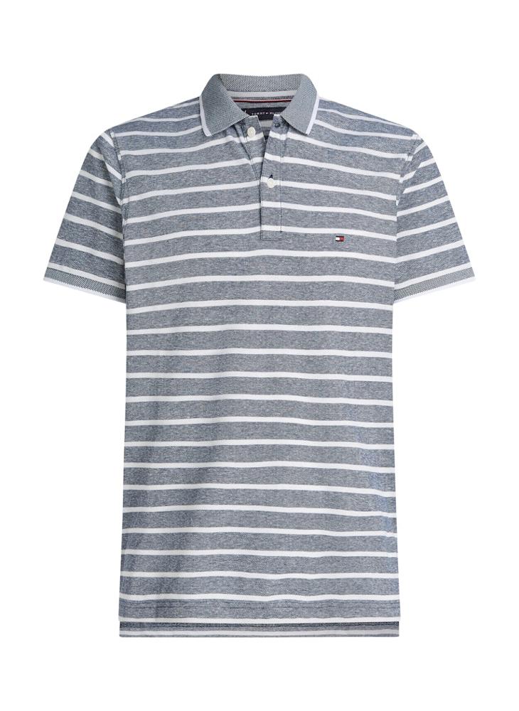 TOMMY HILFIGER Regular Fit Linen Short Sleeve Polo - Image 5