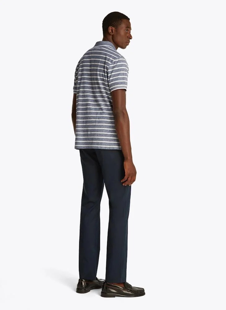 تومي هيلفيغر Linen Pique Logo Print Polo Shirt