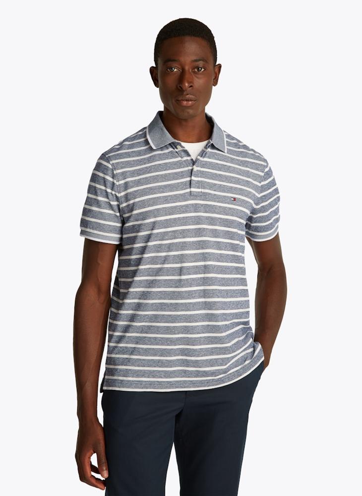 TOMMY HILFIGER Regular Fit Linen Short Sleeve Polo - Image 1
