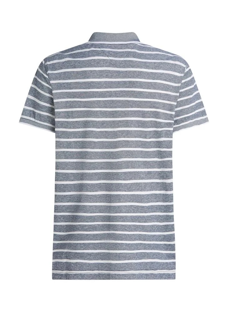 TOMMY HILFIGER Regular Fit Linen Short Sleeve Polo