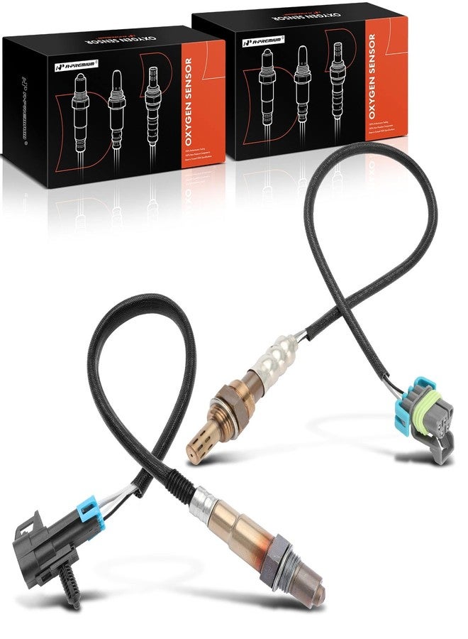 A-Premium Upstream and Downstream Heated O2 Oxygen Sensor Compatible with Chevy, GMC, Saturn, Pontiac Vehicles-Malibu Equinox Captiva Sport Terrain Solstice Aura Vue Sky G6, 2.4L, 2-PC Set, B1S1 B1S2 - Image 1