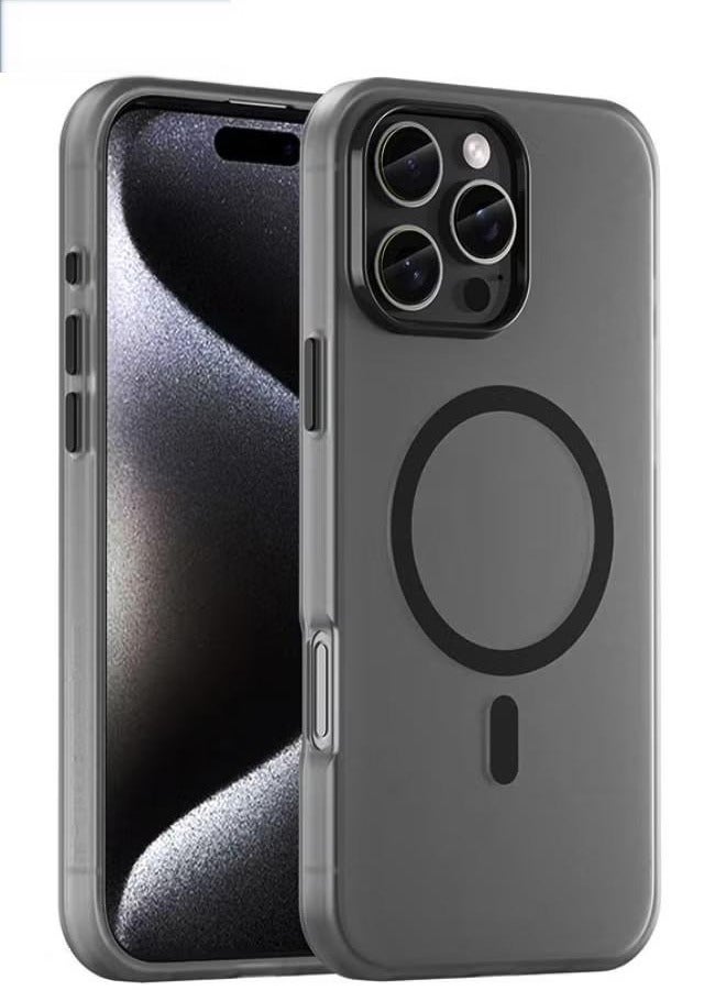 iPhone 16 Pro Max Case, Magnetic [Compatible with Magsafe] Frosted Case Cover, [Anti-Drop Shockproof] [No Yellowing] Back Cover, Slim Skin Feel Case for iPhone 16 Pro Max, Translucent Black - Image 1
