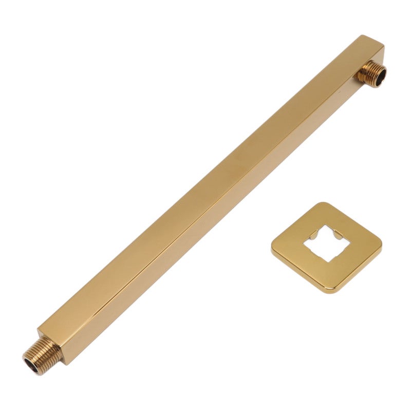 Brushed Gold Wall Mounted Shower Arm: 304 Stainless Steel Integrated Thickened Structure - No Leakage Easy Install for Bathroom Shower Setups - Image 1