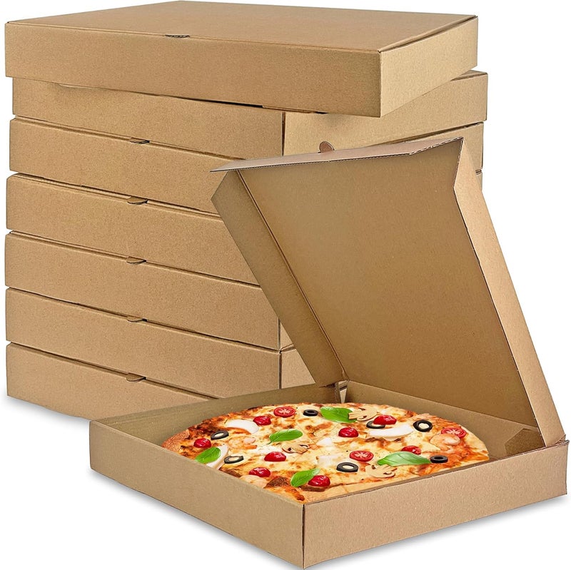 KEEPARTY 8 PCS 16x16x2 Inch Pizza Boxes Corrugated Box For Pizzas - Image 1