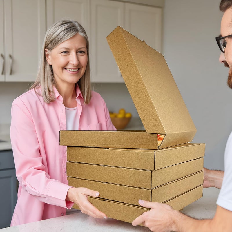 KEEPARTY 8 PCS 16x16x2 Inch Pizza Boxes Corrugated Box For Pizzas - Image 3
