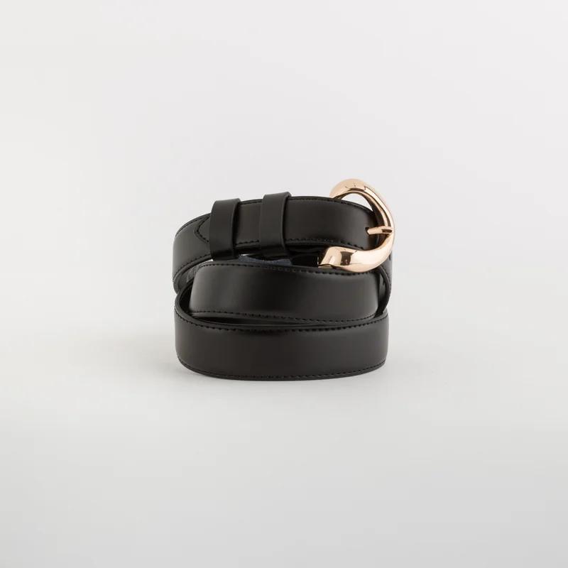 CARPISA Women's Belt Lady Belt Leather Black