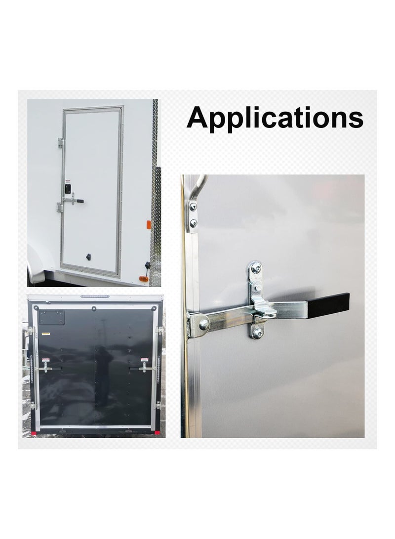 KASTWAVE Cargo Trailer Door Latch Hasp Keeper, for Ramp Padlock, Race Bar Lock Handle Enclosed Car Hauler, Enclosed Trailer Door Latch (Industrial Grade Steel, Comes with Screws and Waterproof Nuts) - Image 2