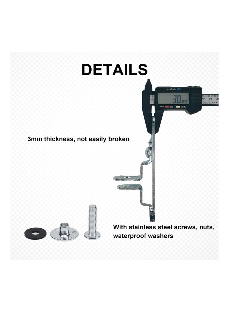 KASTWAVE Cargo Trailer Door Latch Hasp Keeper, for Ramp Padlock, Race Bar Lock Handle Enclosed Car Hauler, Enclosed Trailer Door Latch (Industrial Grade Steel, Comes with Screws and Waterproof Nuts) - Image 5