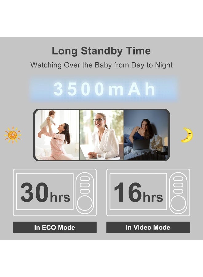 Hellobaby HB6148 Baby Monitor with Camera and Audio, 4.3 Inch Screen, Baby Monitor without WiFi - Image 3