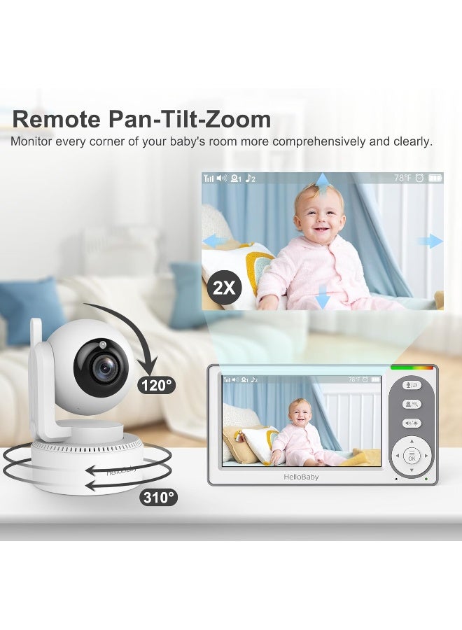 Hellobaby HB6148 Baby Monitor with Camera and Audio, 4.3 Inch Screen, Baby Monitor without WiFi - Image 4
