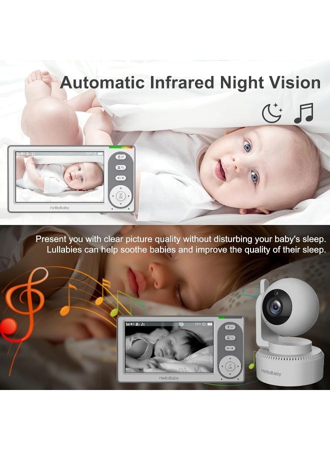 Hellobaby HB6148 Baby Monitor with Camera and Audio, 4.3 Inch Screen, Baby Monitor without WiFi - Image 5