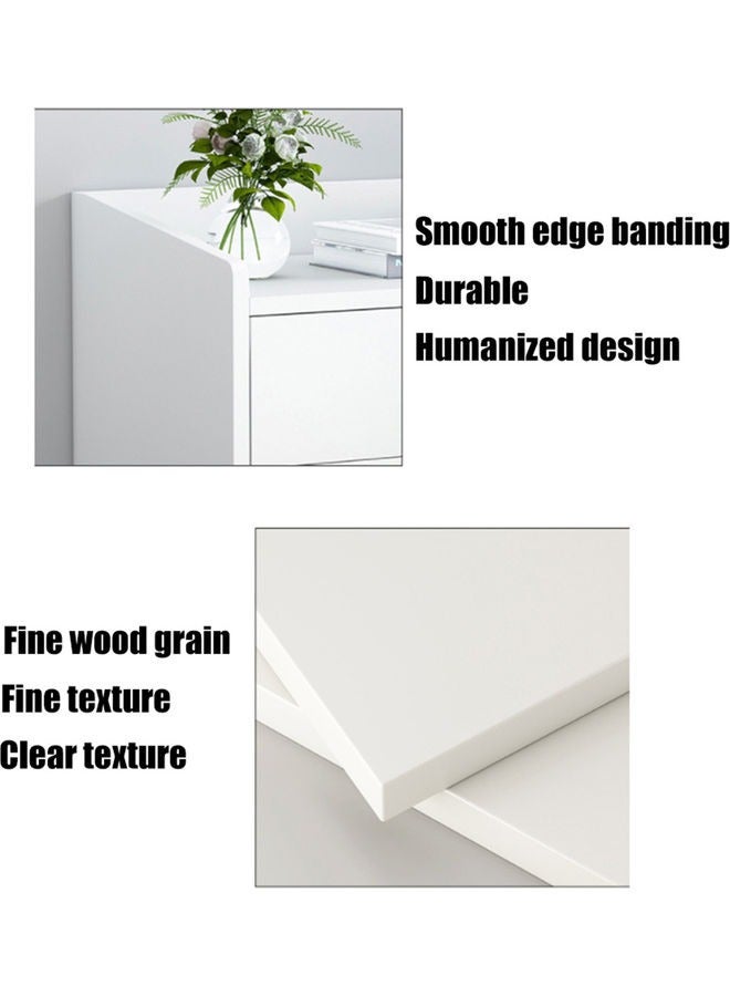 Hihonor Modern Nightstand, Adorable and Practical End Side Table with Open Storage Shelf, Fashion Bedroom Furniture (White,  2drawer with Compartment，48*43*30cm) - Image 5