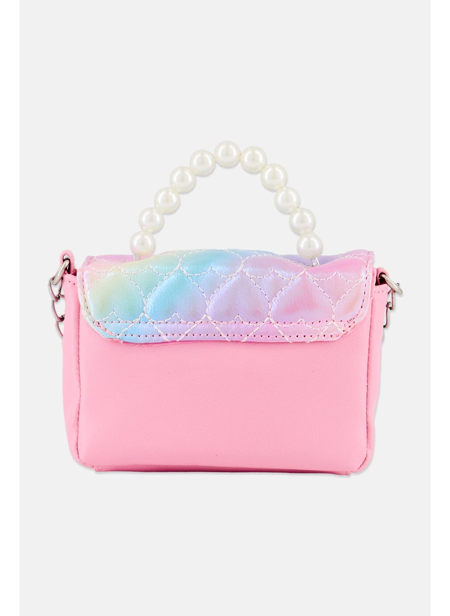 OMG Accessories Heart Quilted Cross Body Bag 13 H x 15 L x 6 W cm, Pink  - Image 3