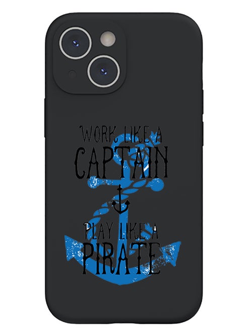 Protective Slim Fit Case Liquid Silicone Cover with Full Body Protection Anti-Scratch Shockproof Case For iPhone 15 Plus Black - Work like a Captain