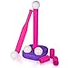 Liberry Tball Set for Toddlers with Adjustable Height Tee Ball Stand Weighted Base and Kids Baseball Bat Sports Game Toys Christmas Birthday Gift for Boys Girls Ages 3 4 5 Pink - Image 4