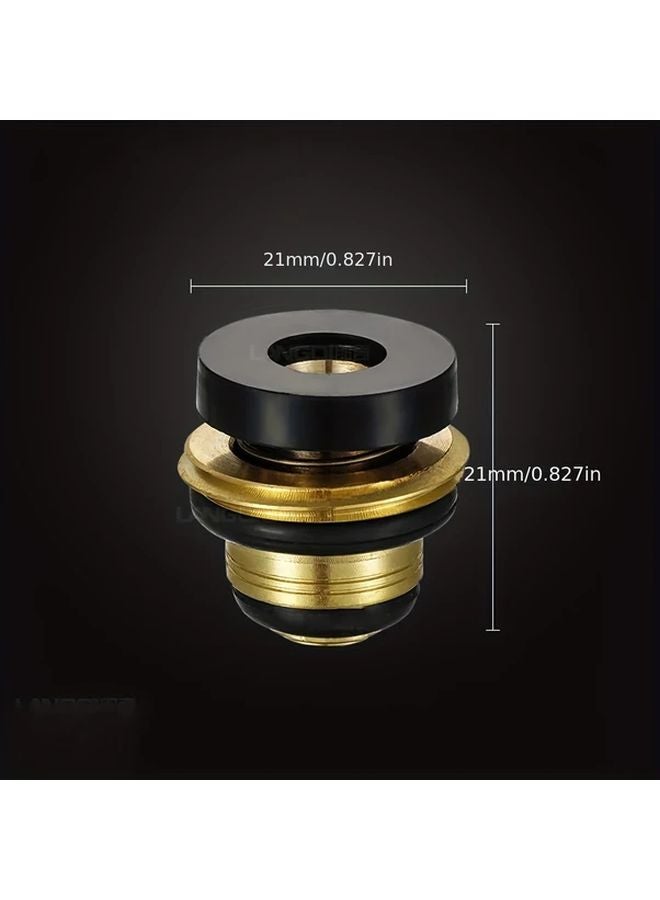 Golden Brass Angle Valve Faucet 21mm Single Hole Deck Mount Water Saving Brushed Metal Finish Copper Core - Image 4