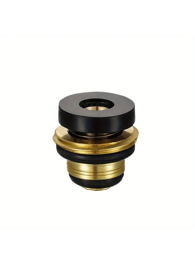 Golden Brass Angle Valve Faucet 21mm Single Hole Deck Mount Water Saving Brushed Metal Finish Copper Core - Image 3