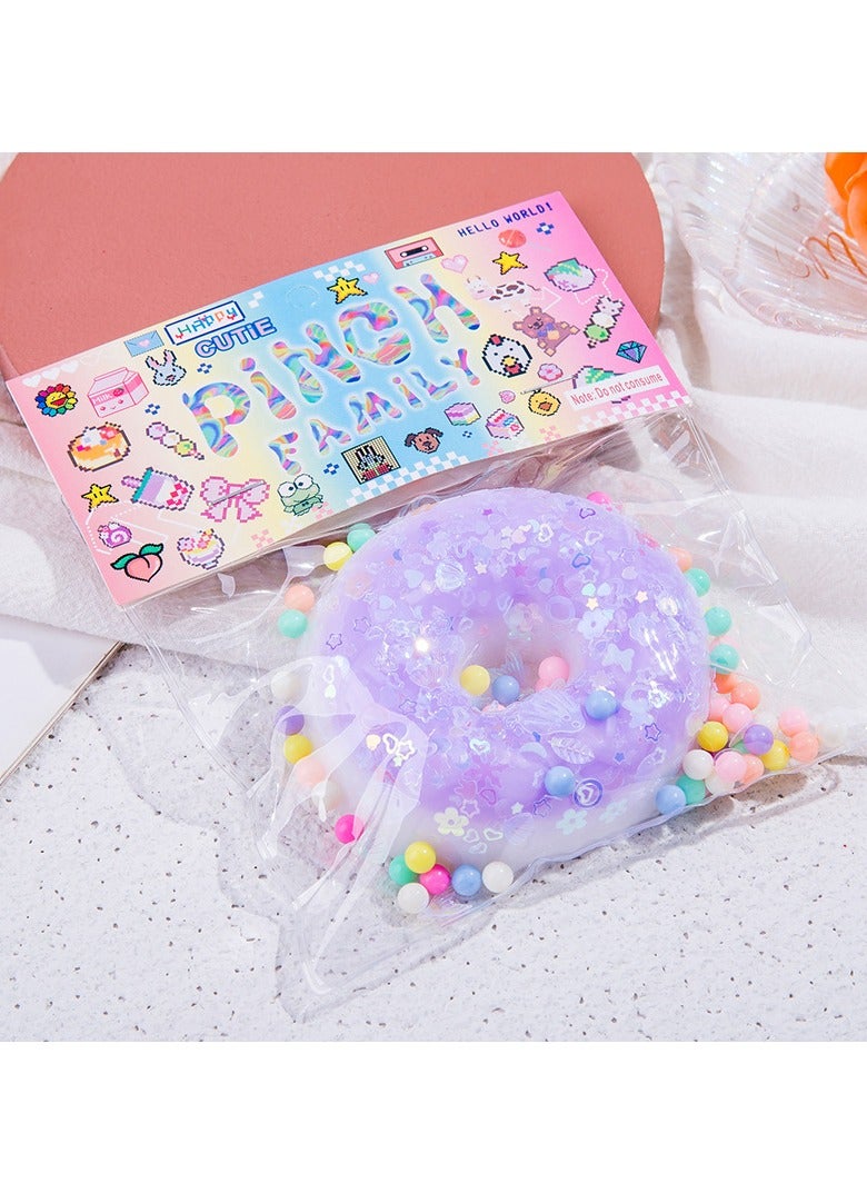 فاميلي مجموعة من 4 ألعاب ضغط، ألعاب طعام لتخفيف التوتر، كعكة دونات وافل لطيفة، ألعاب ضغط لتخفيف التوتر، أقدام قطط ناعمة لتخفيف التوتر، مناسبة للأطفال والكبار والمنزل والمكتب والاسترخاء - Image 2