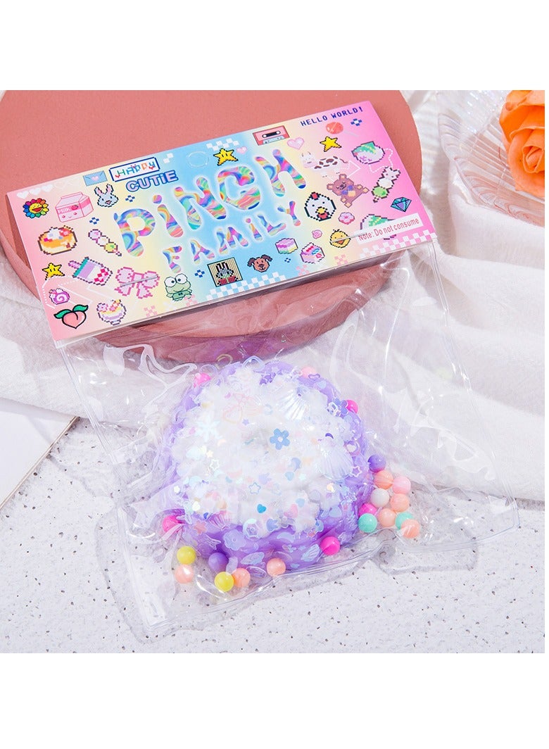 فاميلي مجموعة من 4 ألعاب ضغط، ألعاب طعام لتخفيف التوتر، كعكة دونات وافل لطيفة، ألعاب ضغط لتخفيف التوتر، أقدام قطط ناعمة لتخفيف التوتر، مناسبة للأطفال والكبار والمنزل والمكتب والاسترخاء - Image 3