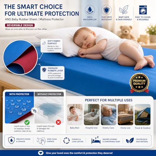 ANS Baby Rubber Sheet Mackintosh/Mattress Protector for Home and Hospital Soft and Original for new Born Babies and Patient (5 Meter Extra Large Size) - Image 3