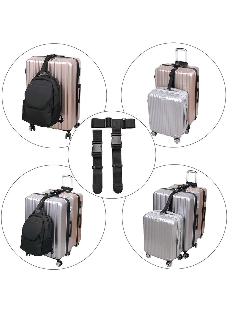Generic - Luggage Connector Straps, Add a Bag Suitcase Strap Belt, Luggage Clip Link, Multi Adjustable Travel Attachment Accessories for carry-on Bag Stacker - Image 1
