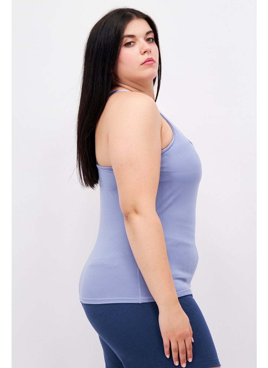 PUMA Women Sportswear Fit Training Padded Tank Top, Steel Blue  - Image 3