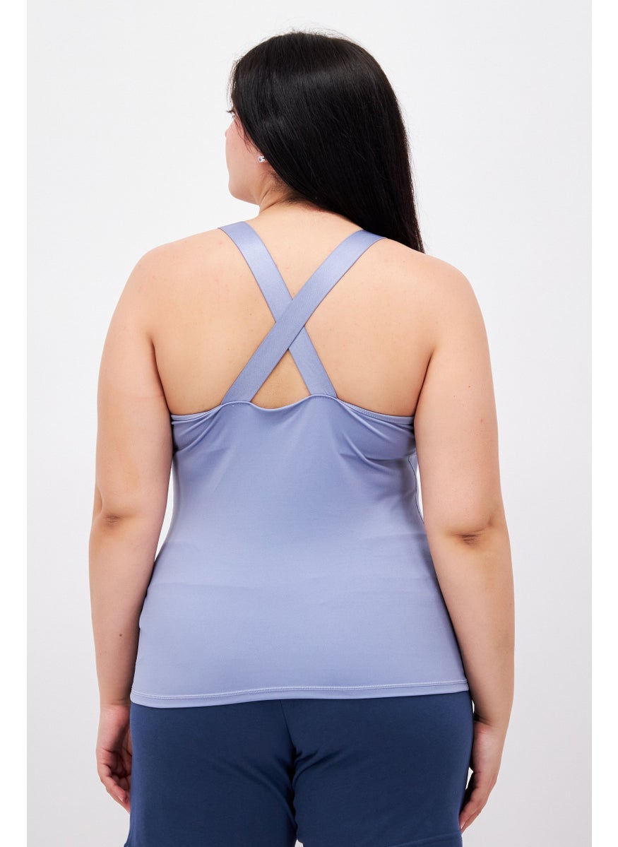PUMA Women Sportswear Fit Training Padded Tank Top, Steel Blue  - Image 4