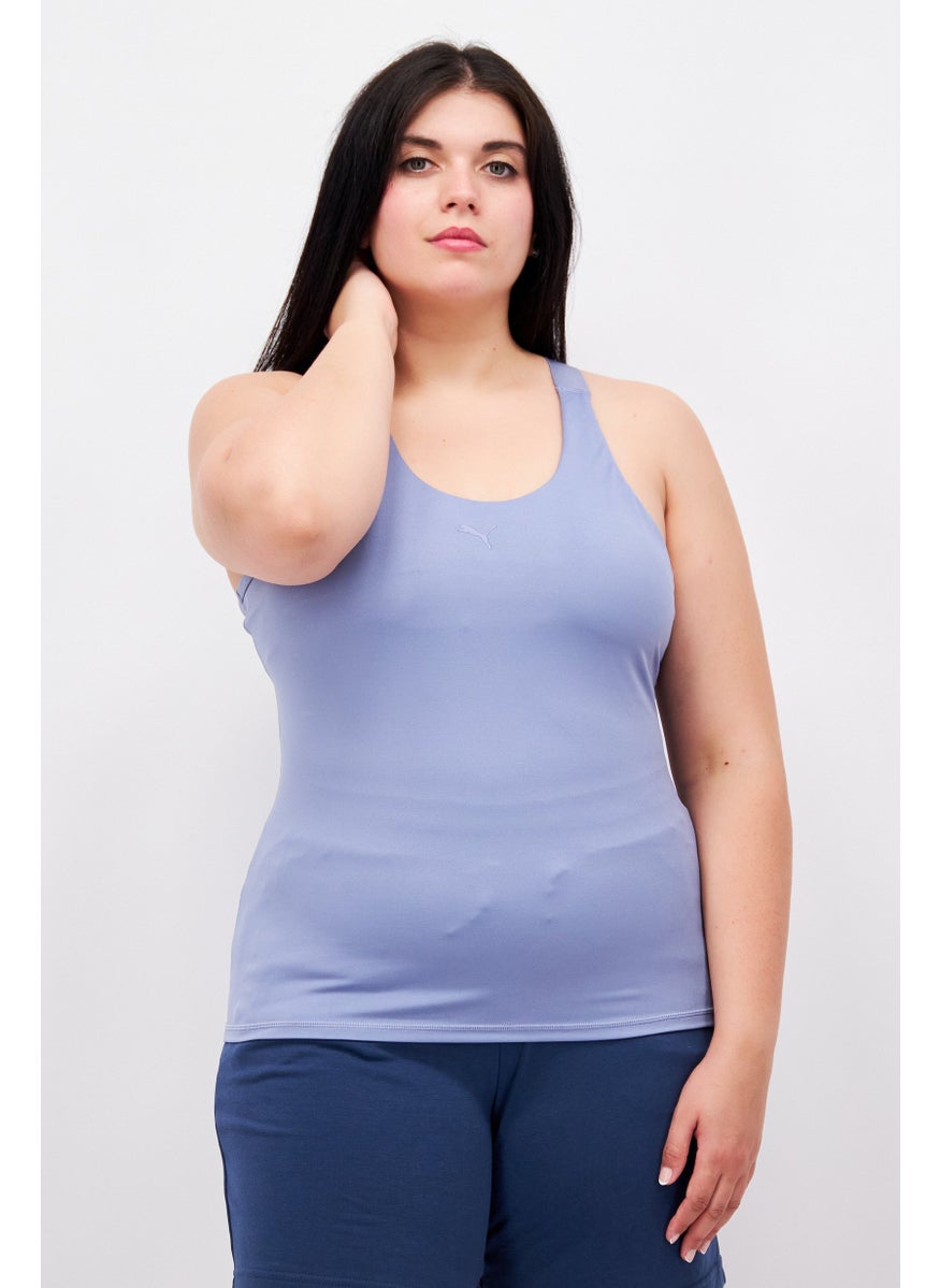 PUMA Women Sportswear Fit Training Padded Tank Top, Steel Blue  - Image 1