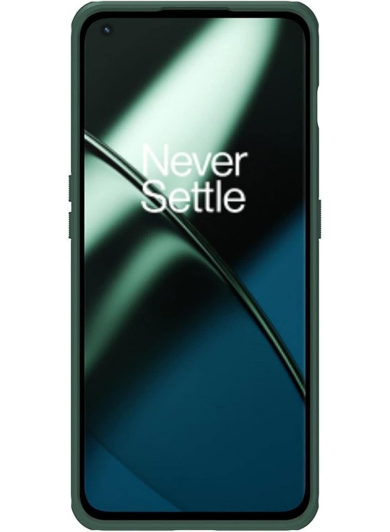 Nillkin Super Frosted Shield Pro Series Cover Case Designed For OnePlus 11 - Deep Green - Image 4
