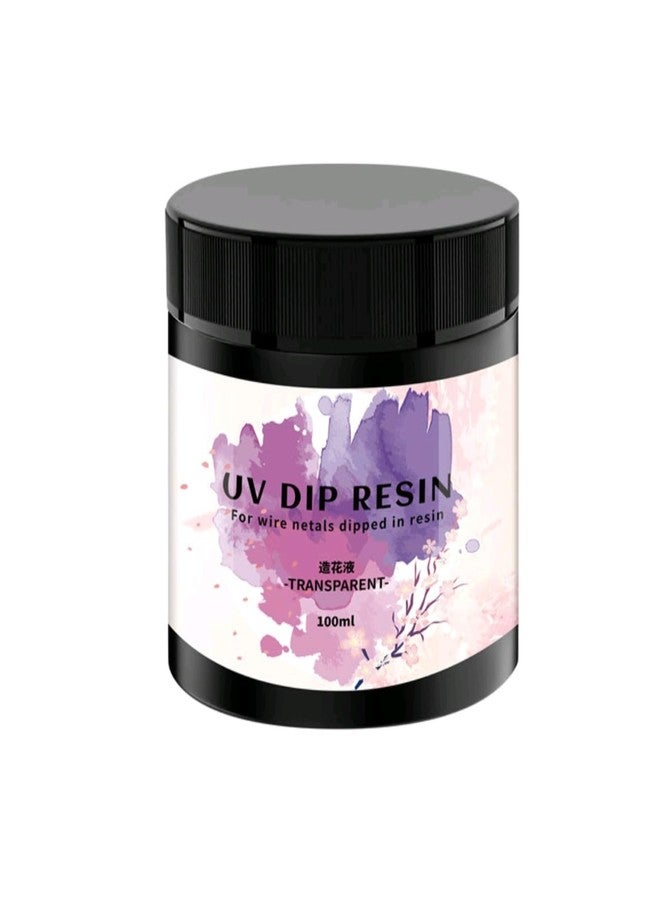 Pixora UV Dip Resin for Wire Flowers, Clear UV Resin 100g, Fast Curing Transparent Resin for Jewelry Making, DIY Craft Decoration, No Mixing Required - Image 1