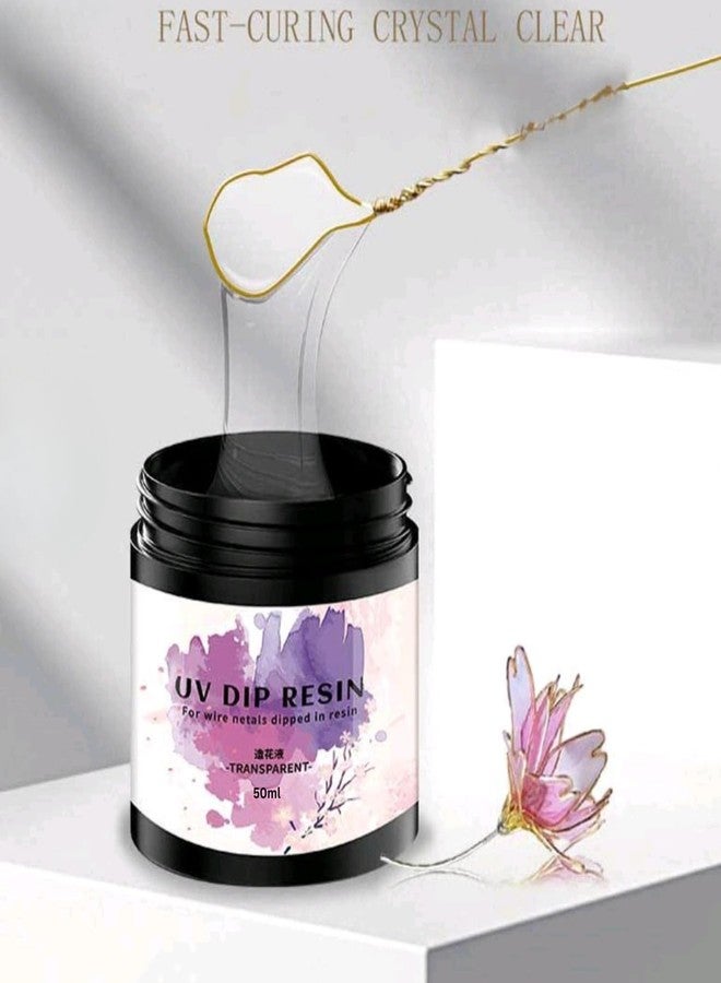 Pixora UV Dip Resin for Wire Flowers, Clear UV Resin 100g, Fast Curing Transparent Resin for Jewelry Making, DIY Craft Decoration, No Mixing Required - Image 5