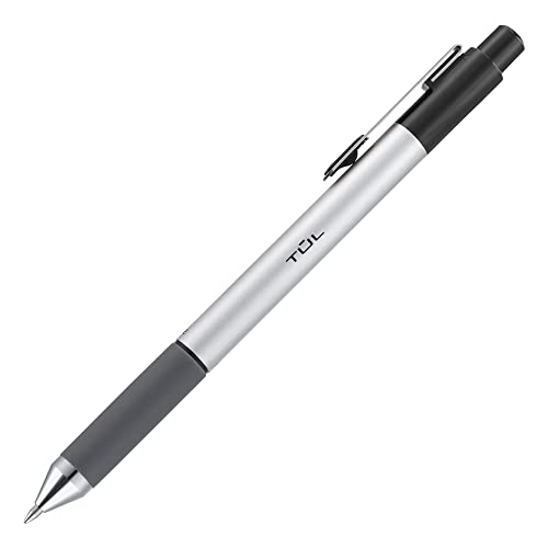 TUL BP3 Ballpoint, Retractable, Fine Point, 0.8 mm, Silver Barrel, Black Ink, Pack Of 12 - Image 5