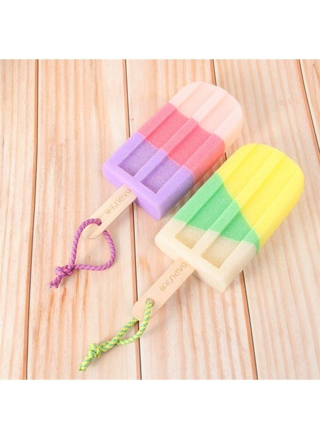 HEALLILY 2Pcs Ice Cream Shaped Bath Ball Soft Bathing Towel Creative Bath Flower Shower Body Rubbing Towel Random Style exfoliating Bath Sponge Body Sponge  - Image 4