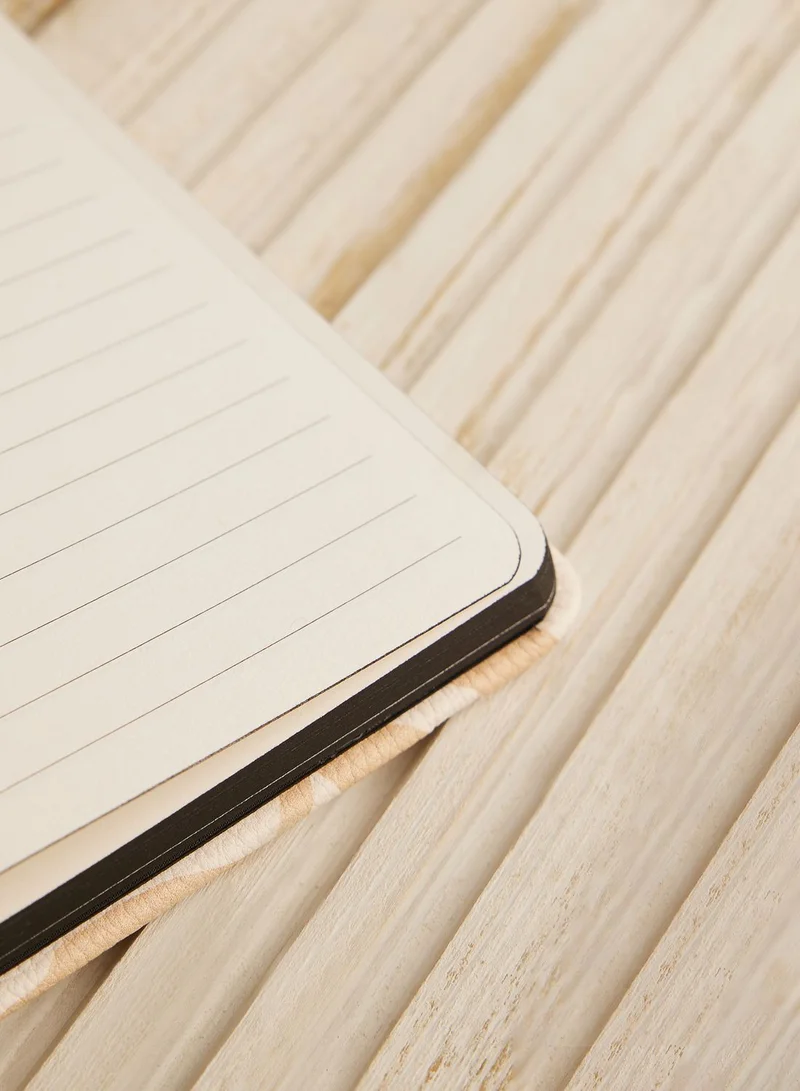 Typo A5 Beige Patterned Journal Elastic Closure