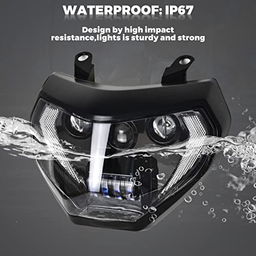 VEISUTOR LED Headlight for Yamaha MT07 MT09 FZ09, LED Head Light Headlamp Front Lamp with High Low Beam Turn Signal Light White Running Lights for Yamaha MT-07 MT-09 FZ-09 2014-2019 Accessories - Image 4