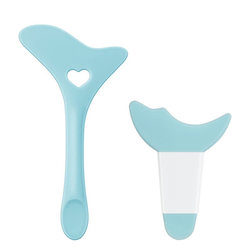 Sumeitang SUMEITANG Eyeliner Stencils 2Pcs Reusable Silicone Eyeliner Aid Mascara Shield Multifunctional Makeup Stencil for Beginners Eyeliner Eyelash Eyeshadow Lipstick Applicator Guide Tool Easy to UseBlue