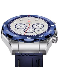 SWISS MILITARY Swiss Military Dom 3 Smartwatch- 1.43" AMOLED, Call Features, Multi Language, Heart Rate/BP/Oxygen Level Monitoring, Wireless Charging, 5-7 Days Battery Life,IP67, Compatibility: iOS/Android (Blue)  - Image 3