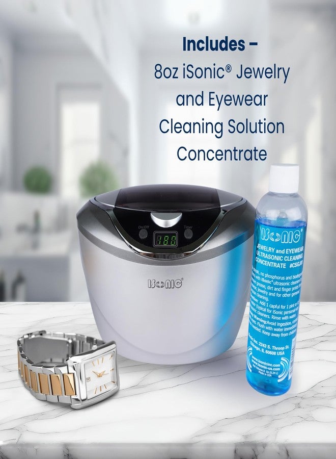 iSonic® Ultrasonic Jewelry Cleaner D2840 with Cleaning Solution Concentrate CSGJ01, 110V - Image 4
