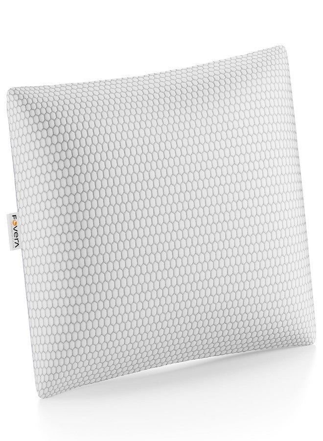 FOVERA All Season Sleeping Pillow | Adjustable Shredded Memory Foam Pillow for Bed | For Side & Back Sleepers - Relieves Neck & Shoulder Pain, Soft Washable Cool Fabric Cover (20 x 15 Inch, Pack of 1) - Image 1