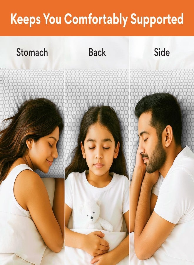 FOVERA All Season Sleeping Pillow | Adjustable Shredded Memory Foam Pillow for Bed | For Side & Back Sleepers - Relieves Neck & Shoulder Pain, Soft Washable Cool Fabric Cover (20 x 15 Inch, Pack of 1) - Image 4