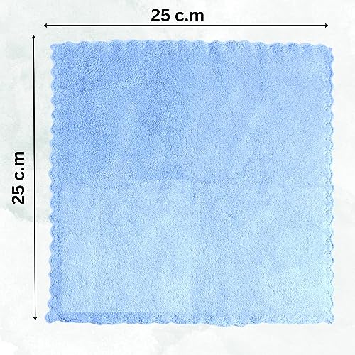 Outlay Home Face Towel/Handkerchief/Rumal/Hankey Microfiber Small Size -Soft and Super Absorbent Printed Face Towels for Women's, Kids and Newborn Babies - Set of 10, 25x25 CM - 1 Dozen - Image 2