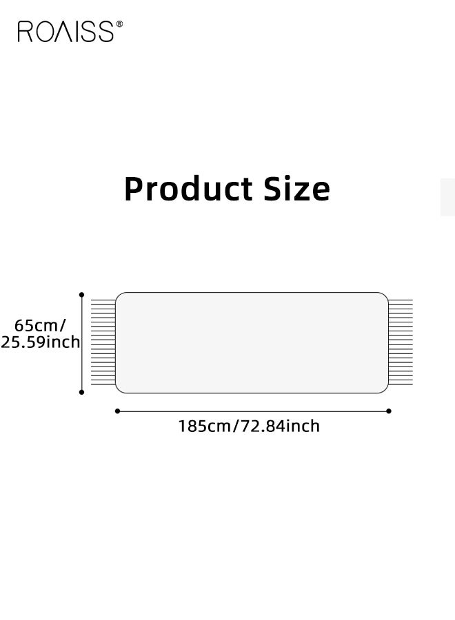 roaiss Women's Polyester Fringe Shawl Reversible design featuring vintage floral botanical patterns Thickened warm scarf Essential neck warmer for autumn/winter air-conditioned environments - Image 4