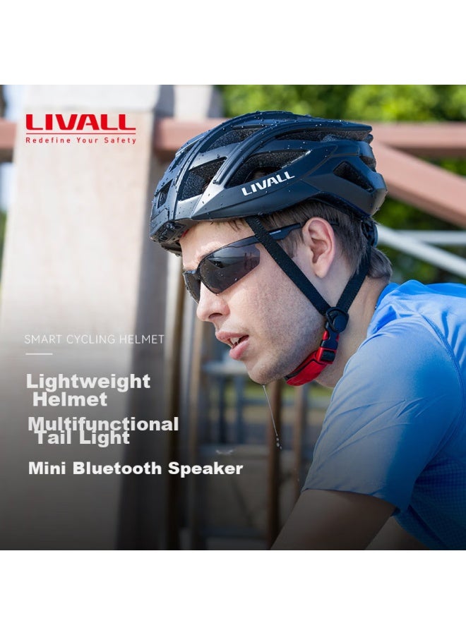Livall Smart Cycling Helmet, Mountain And Road Bike Safety Helmet With Bluetooth Voice Control, For Men And Women, Bh60 Black - Image 1