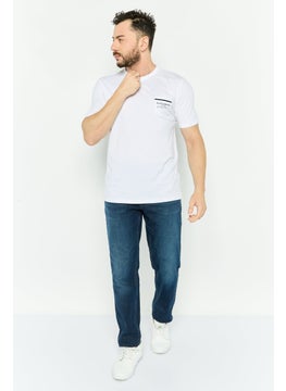 Men Crew Neck Short Sleeve Brand Logo T Shirt, White - pzsku/Z4A8B99EF0F023E8D6856Z/45/_/1737642575/b23fab94-7e07-478d-8ff2-19b6760c1700