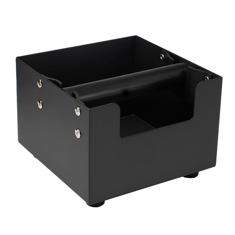DIBTSA Espresso Knock Box Stainless Steel Coffee Grind Knock Box Ground Waste Bin Container with Rubber Knocking Bar for Coffee Maker Machine